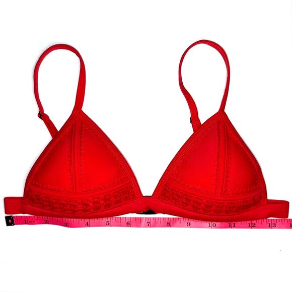 Triangl Gigi Crochet Neoprene Red Bikini Top Size Small - Picture 8 of 9